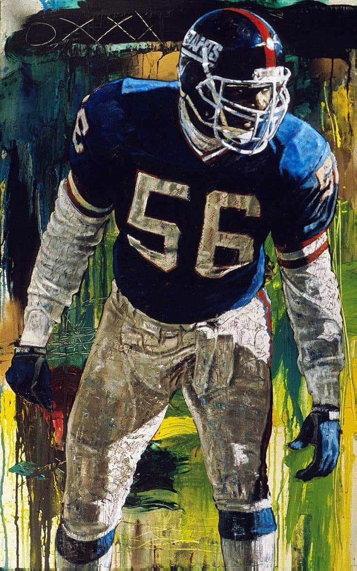Lawrence Taylor, number 56, blue jersey, SD Phone Wallpaper
