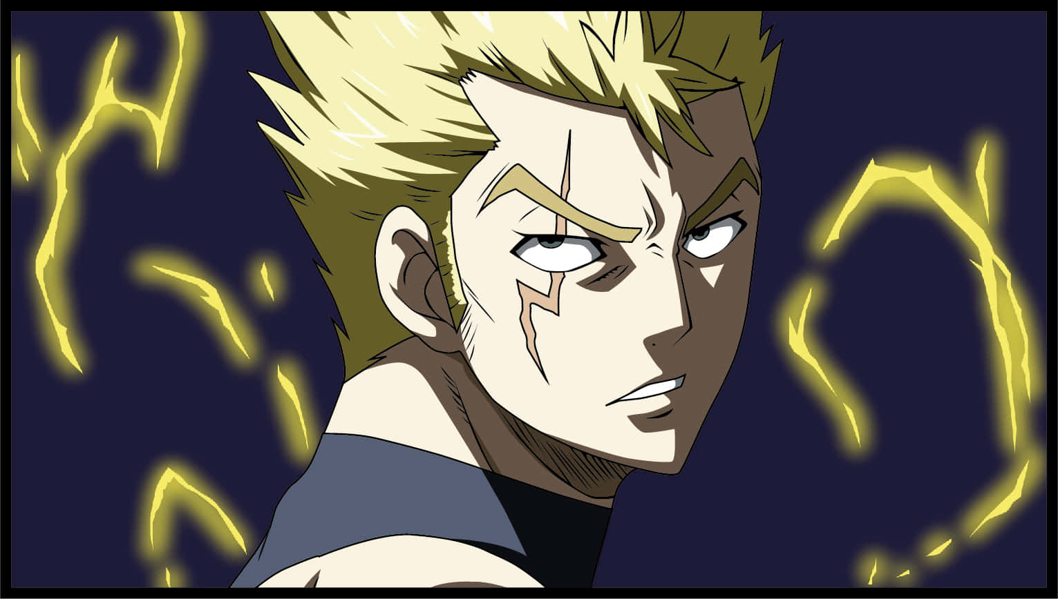 Laxus Dreyar, spiky blonde hair, lightning bolt scar, HD Desktop Wallpaper