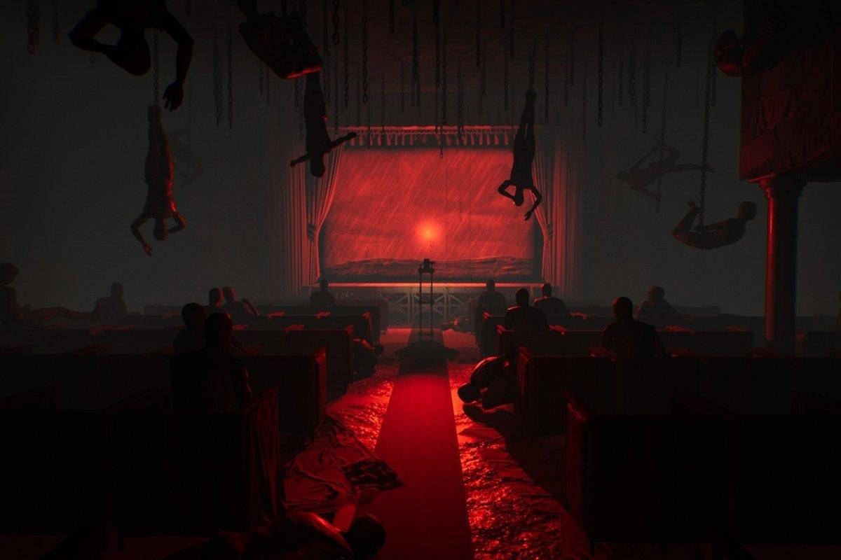 Layers Of Fear, upside-down mannequins, dark theater, SD Desktop Wallpaper
