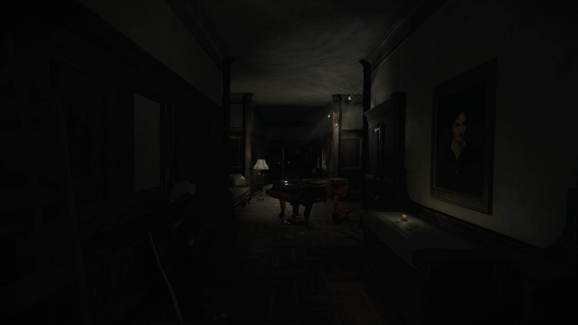 Layers Of Fear, piano, dark hallway, Full HD Desktop Wallpaper