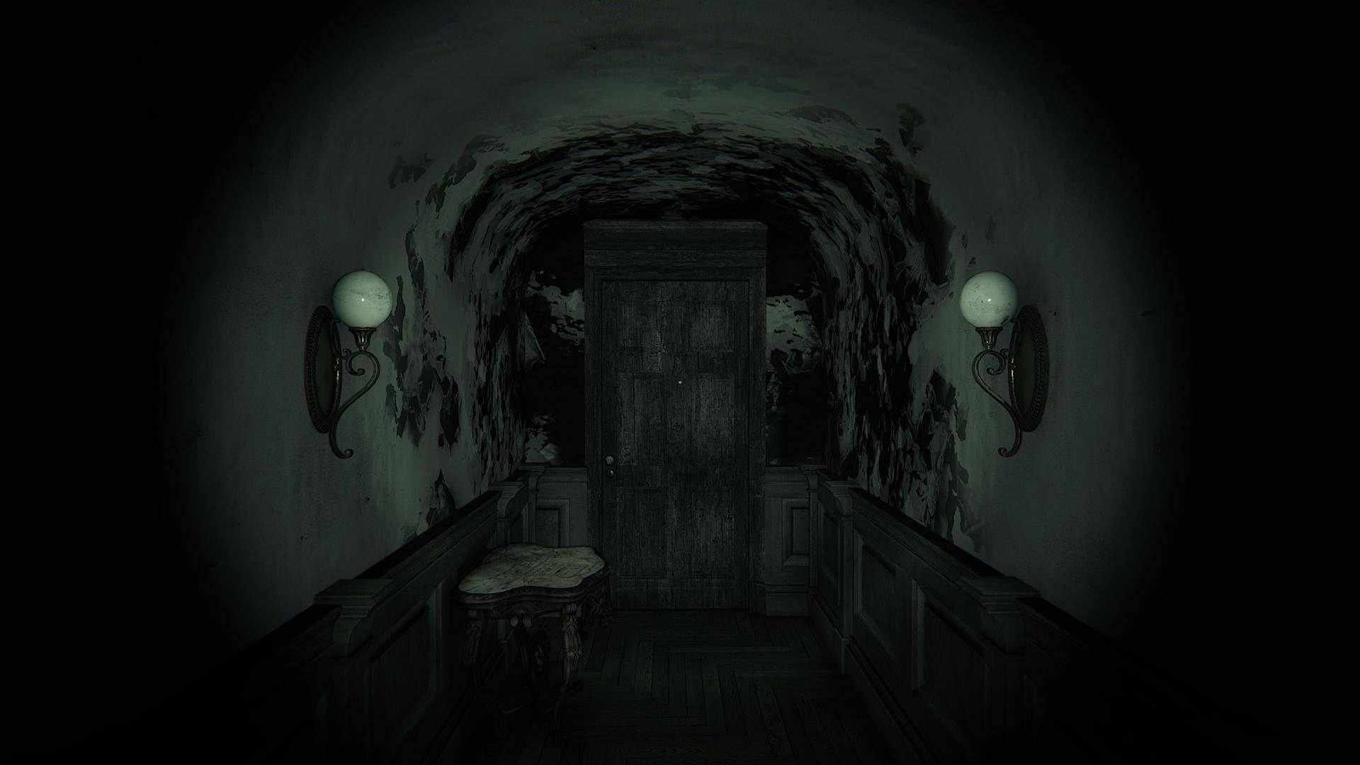 Layers Of Fear, sinister hallway, peeling walls, Full HD Desktop Wallpaper
