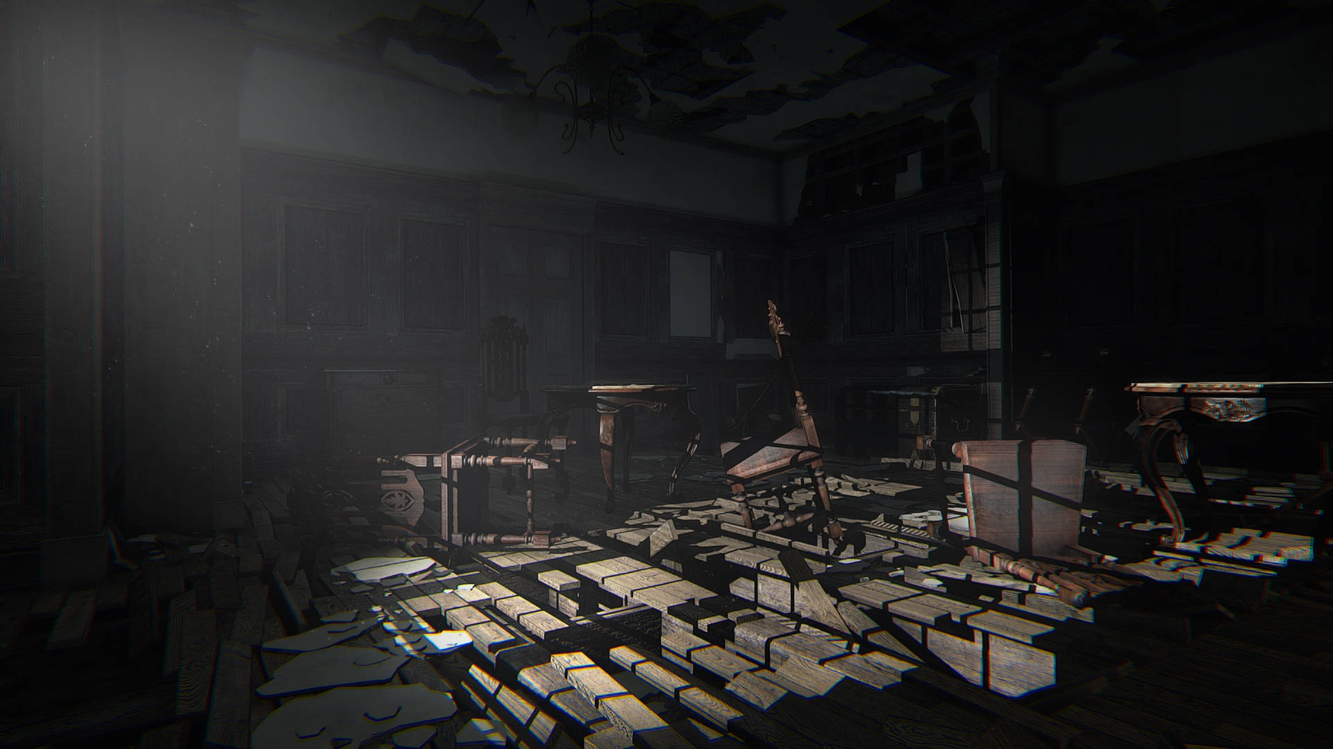 Layers Of Fear, abandoned dining room, dimly lit, Full HD Desktop Wallpaper