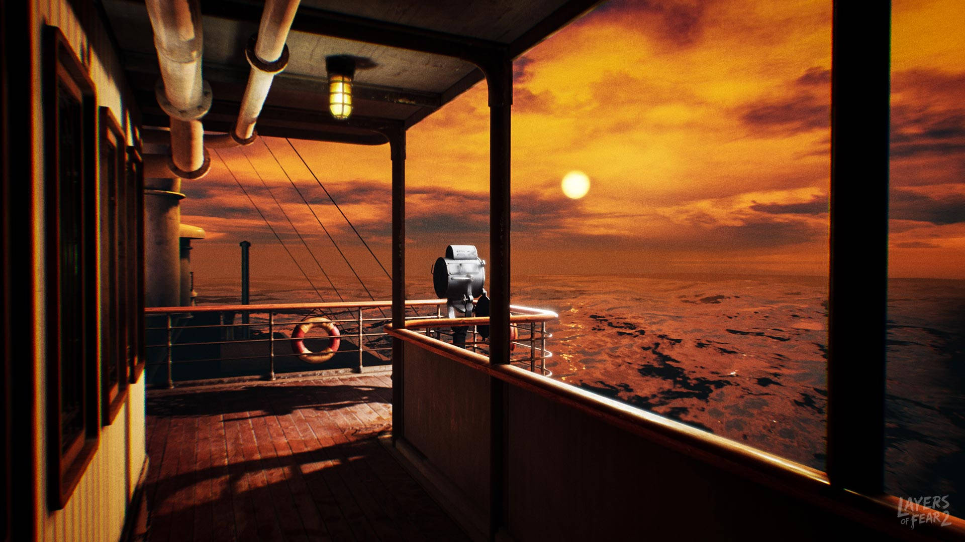 Layers Of Fear, sunset, cruising ship, Full HD Desktop Wallpaper