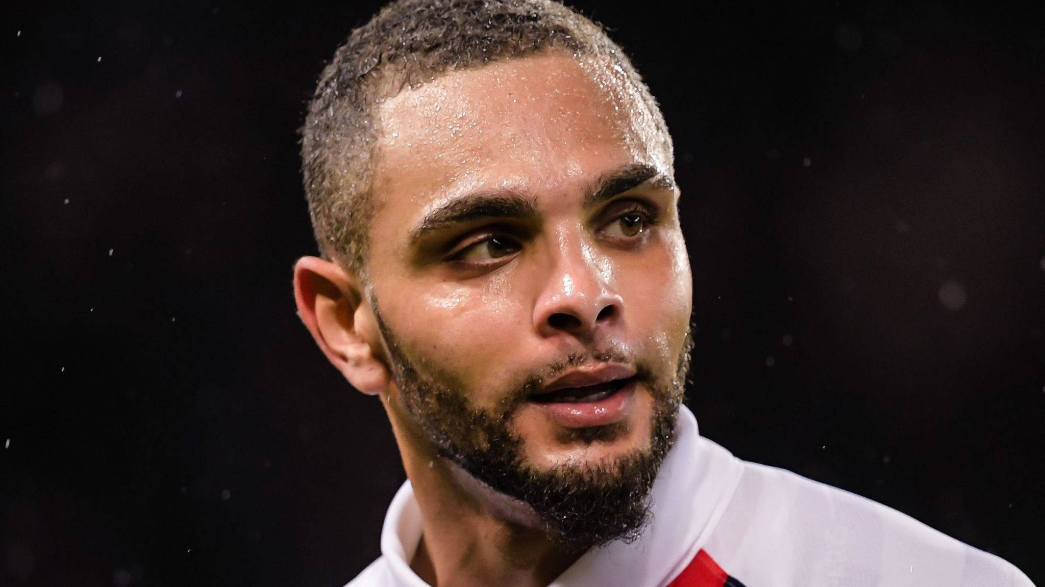 Layvin Kurzawa, sweaty, male soccer player, Full HD Desktop Wallpaper