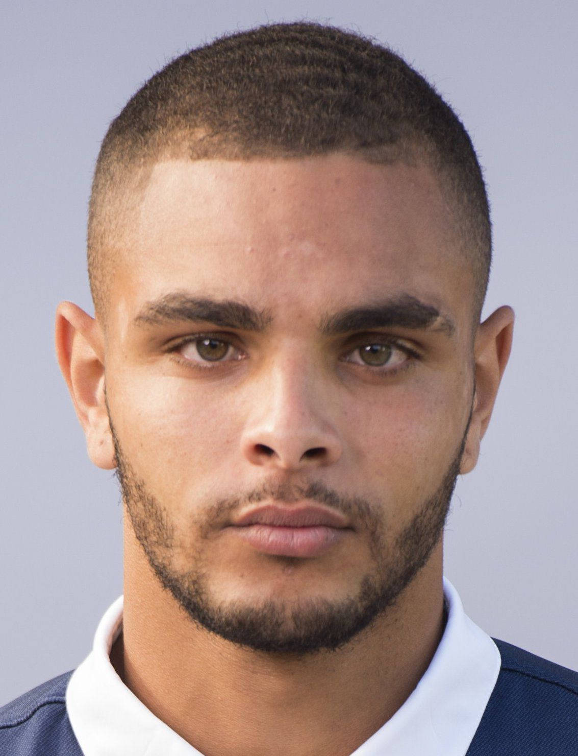 Layvin Kurzawa, blue and white collared shirt, short dark hair, HD Phone Wallpaper
