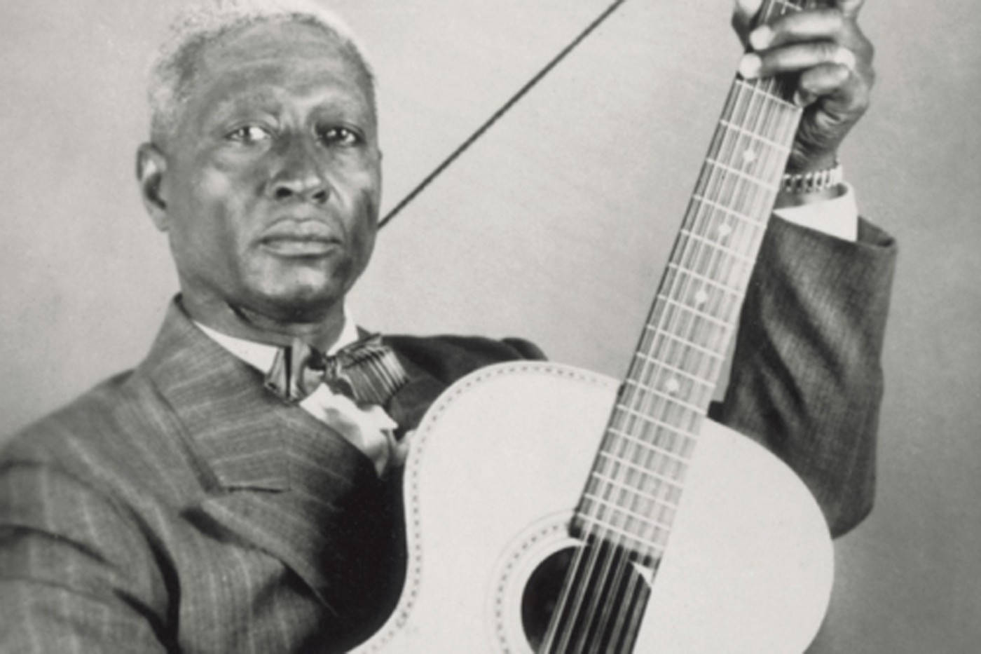 Leadbelly, 1920s, black and white studio portrait, HD Desktop Wallpaper