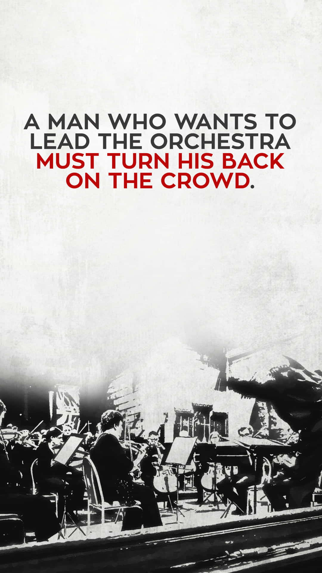 orchestra conductor, musicians, black and white illustration, Full HD Phone Wallpaper