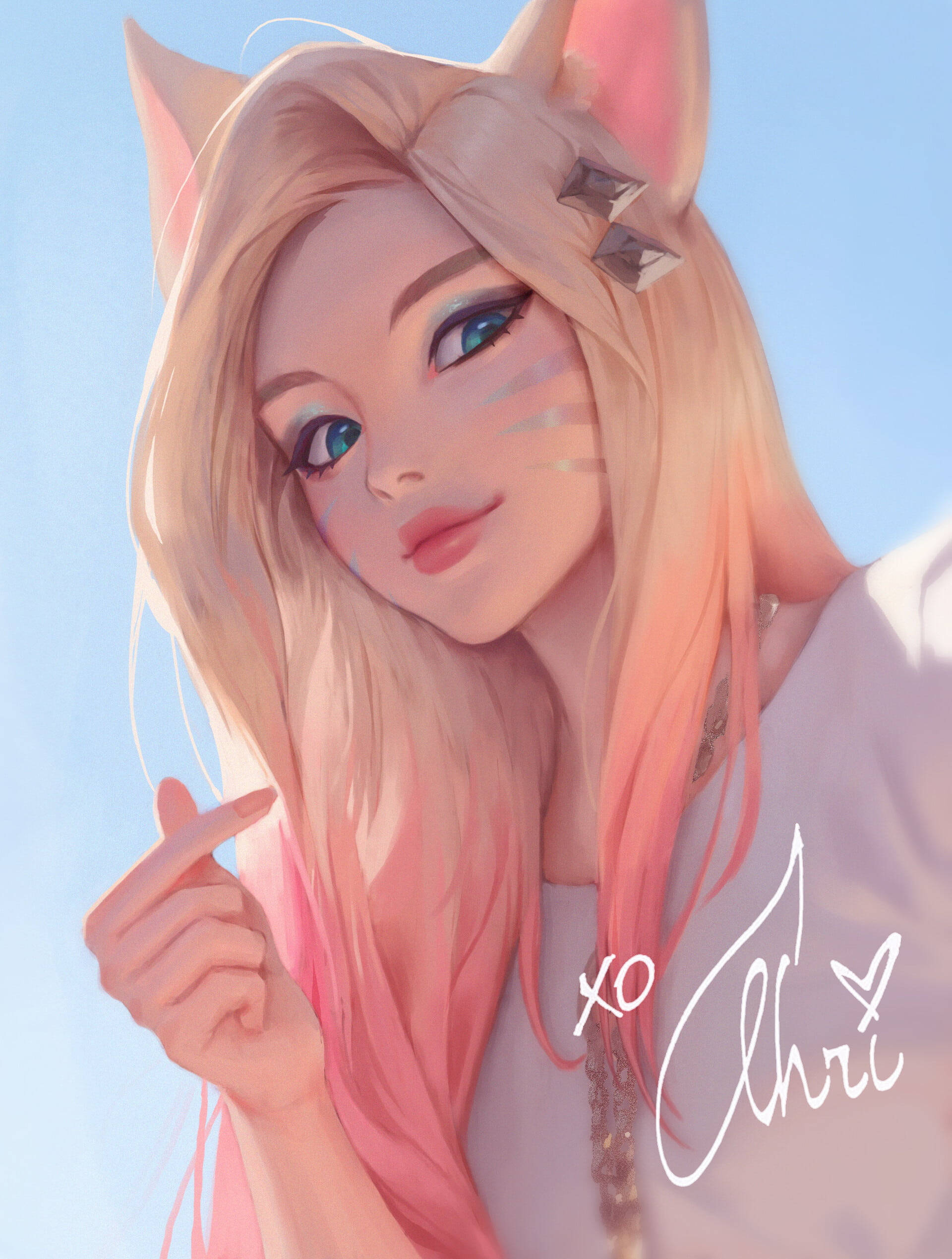 League Of Legends Android, anime girl, cat ears, Full HD Phone Wallpaper