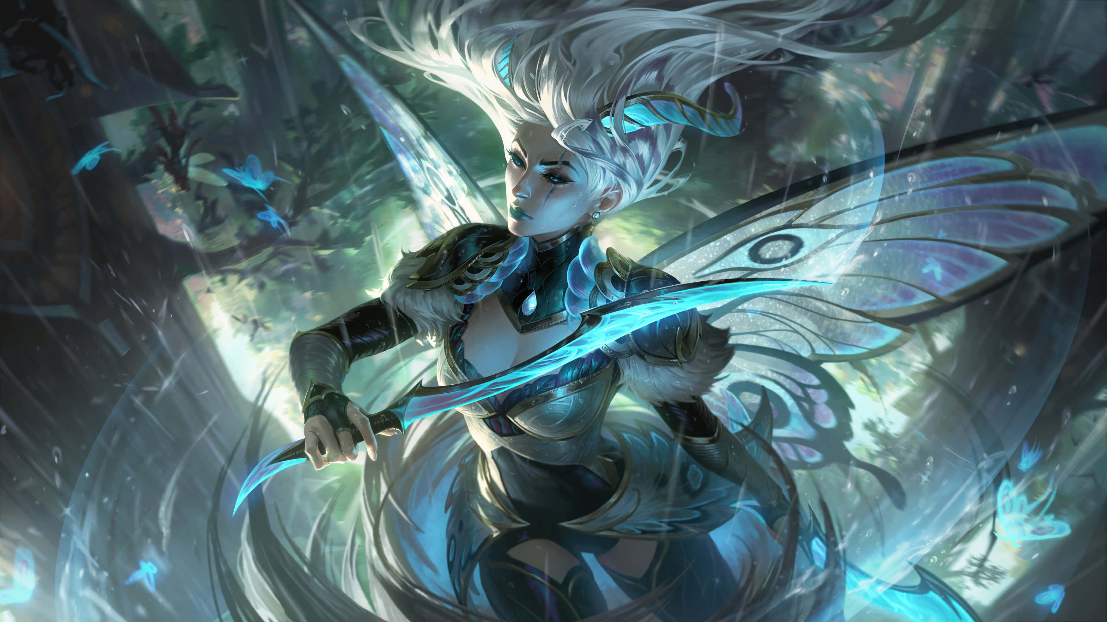League of Legends Champions, fantasy warrior, butterfly wings, 4K Desktop Wallpaper
