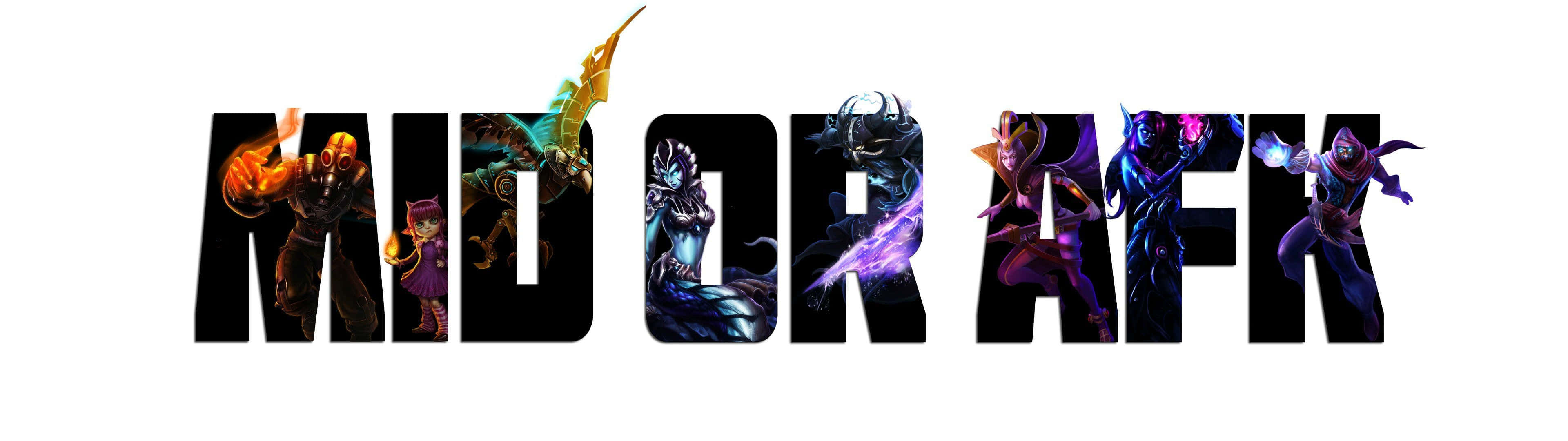 League Of Legends, dual screen, MID OR AFK, 4K Desktop Wallpaper