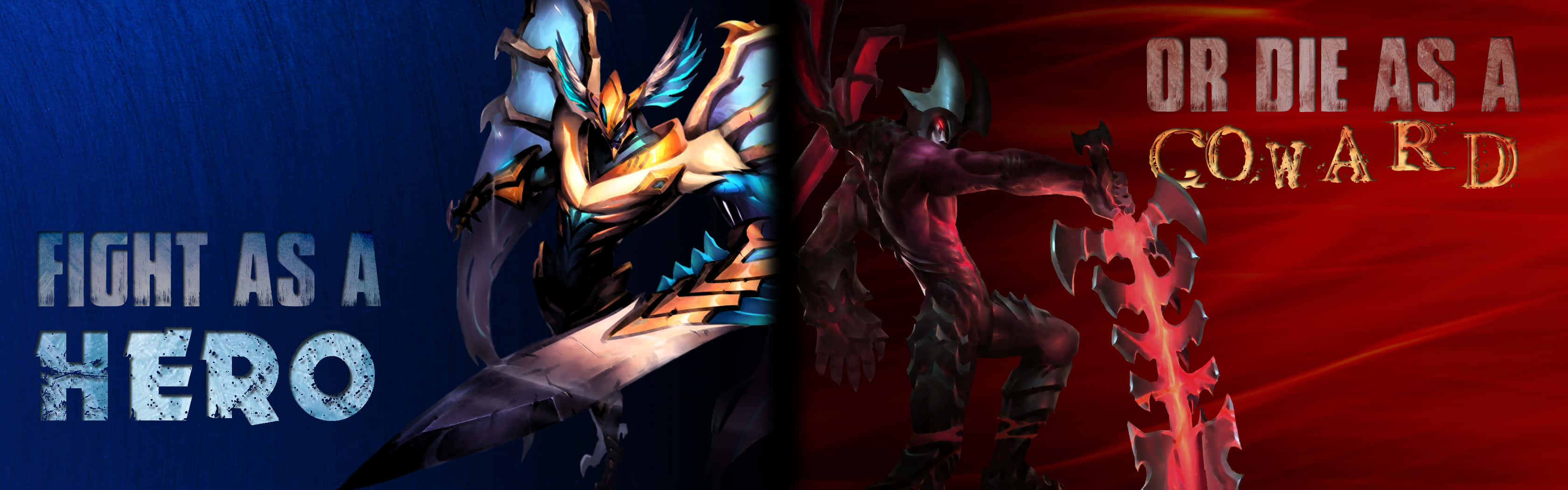 League Of Legends, dual screens, glowing blue, 2K Desktop Wallpaper