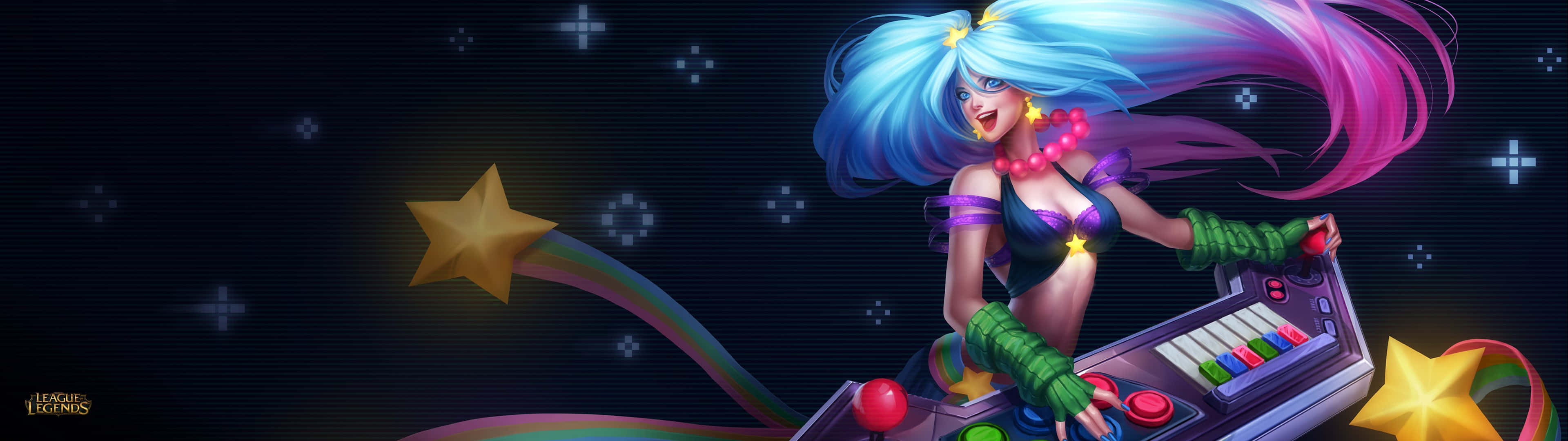 League Of Legends, 3840x1080, anime-style woman, 4K Desktop Wallpaper