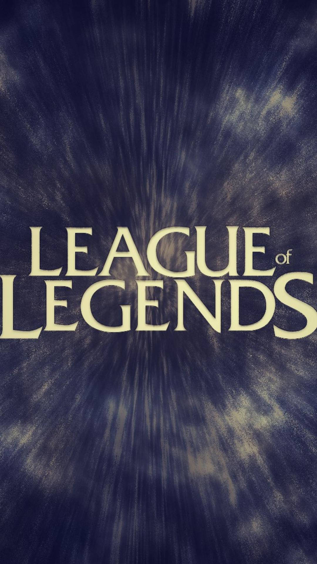 League Of Legends Logo, cream, dark blue cosmic background, Full HD Phone Wallpaper