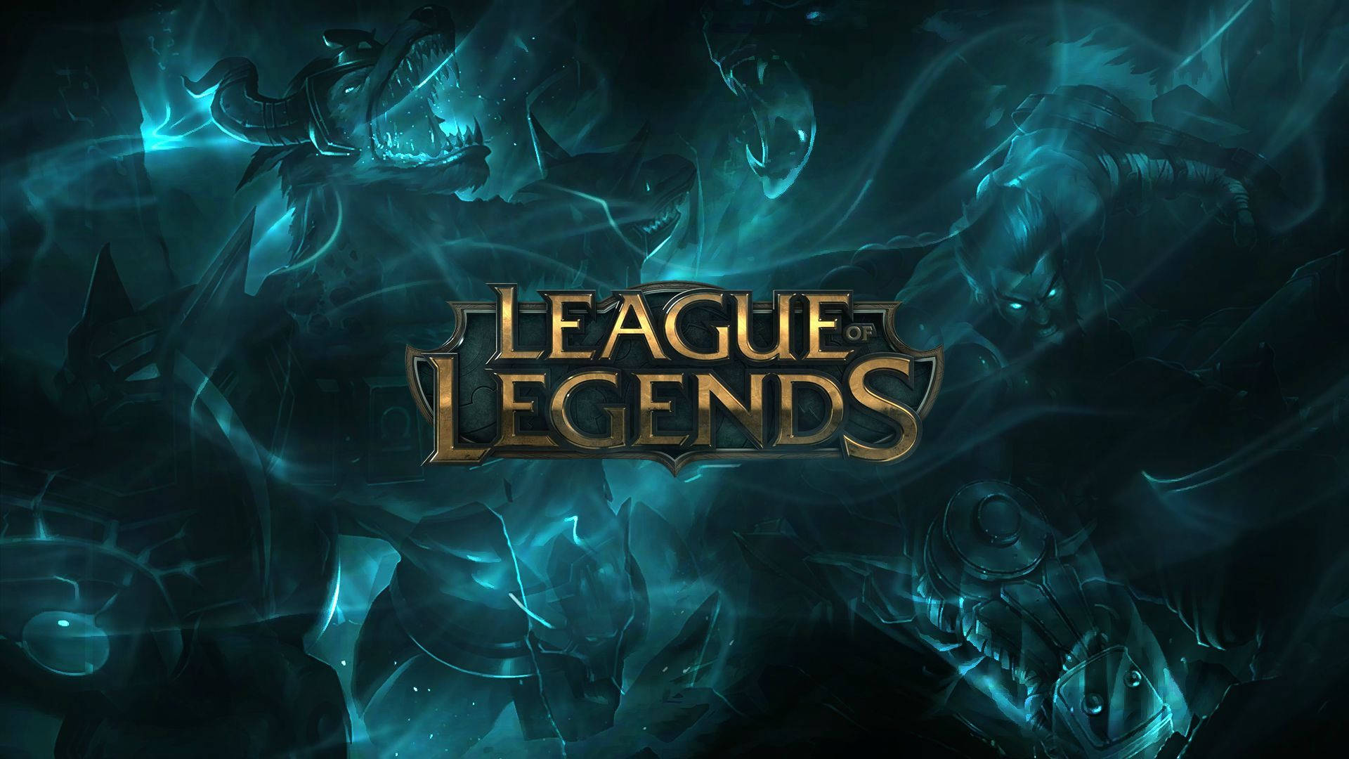 League Of Legends, gold, dark teal, Full HD Desktop Wallpaper
