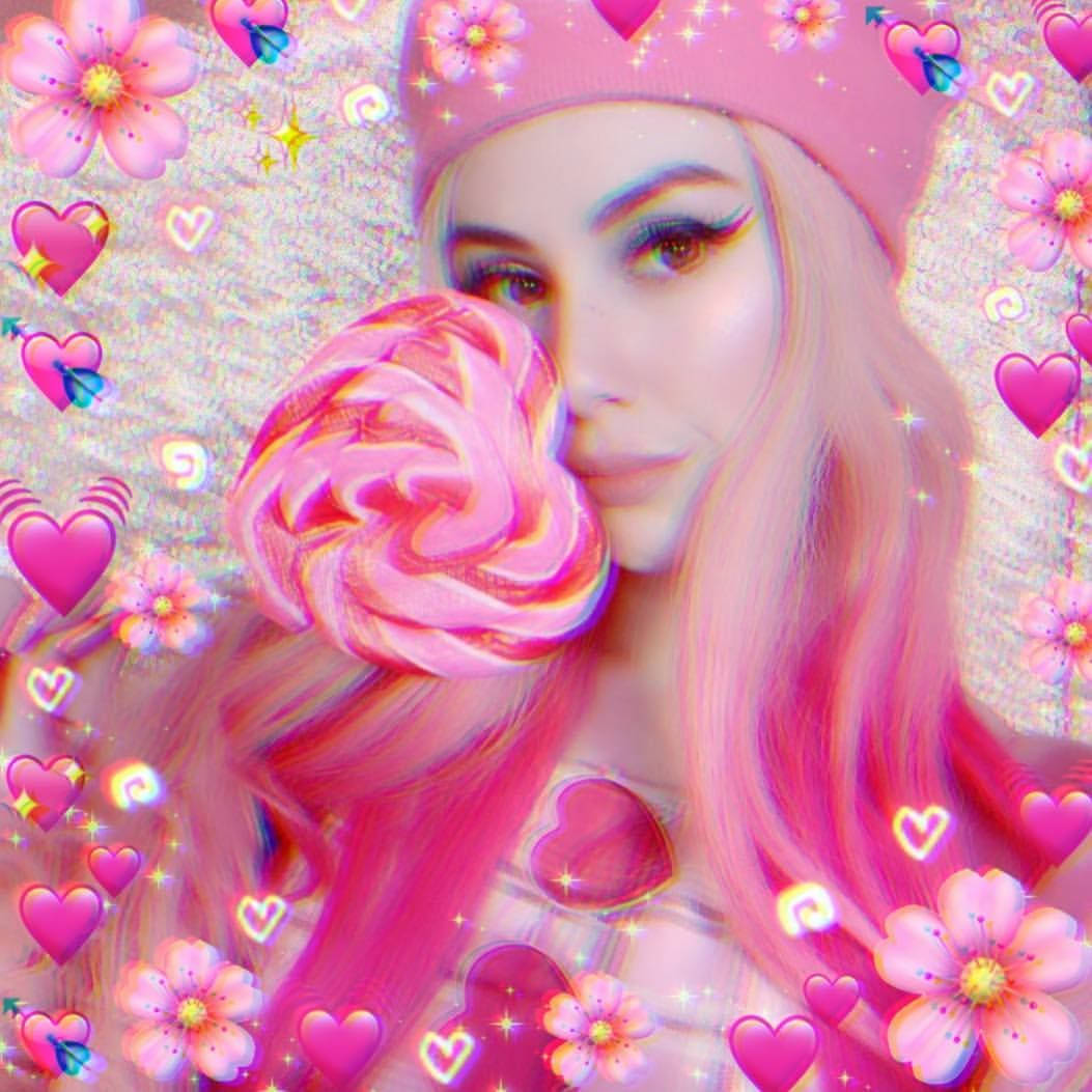 Leah Ashe, pink hair, hat, SD Desktop Wallpaper