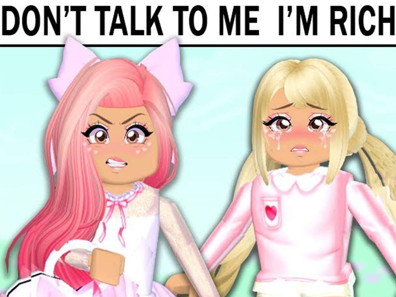 Leah Ashe, Roblox-style, pink hair, HD Desktop Wallpaper