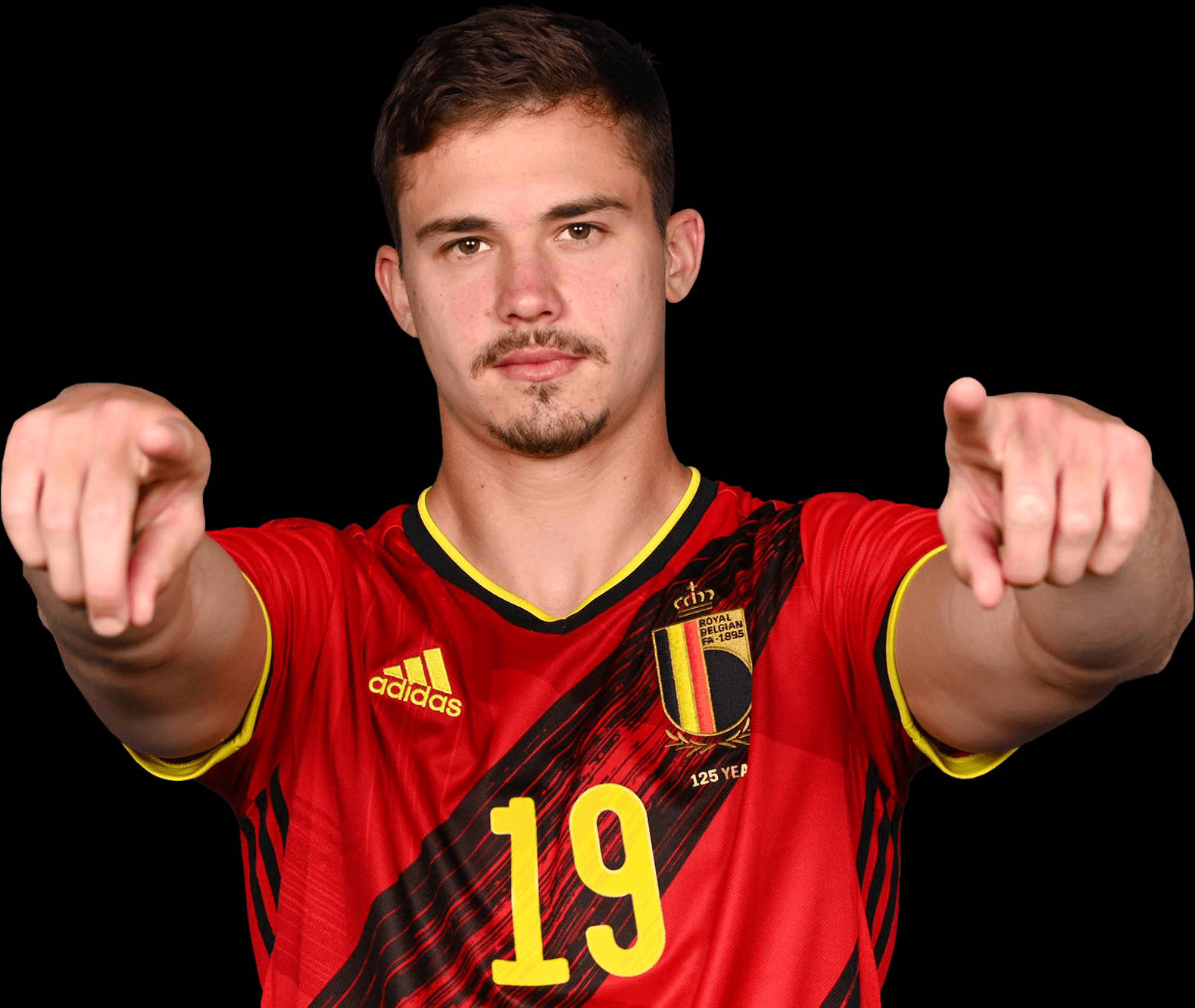Leander Dendoncker, red Belgium jersey, number 19, HD Desktop Wallpaper