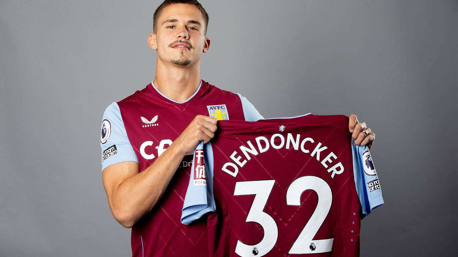 Leander Dendoncker, number 32 jersey, claret and blue jersey, HD Desktop Wallpaper
