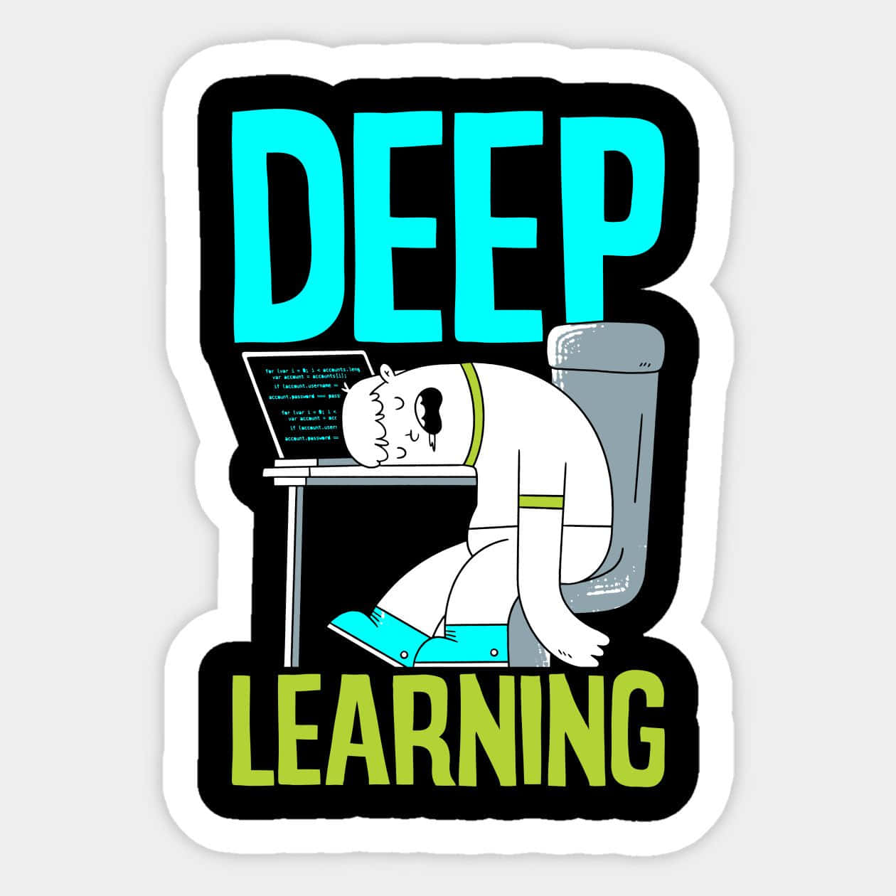 cartoon astronaut, laptop, DEEP LEARNING, SD Desktop Wallpaper