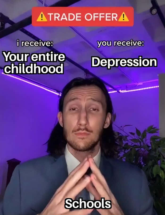 Learning Memes, purple lighting, suit, SD Phone Wallpaper