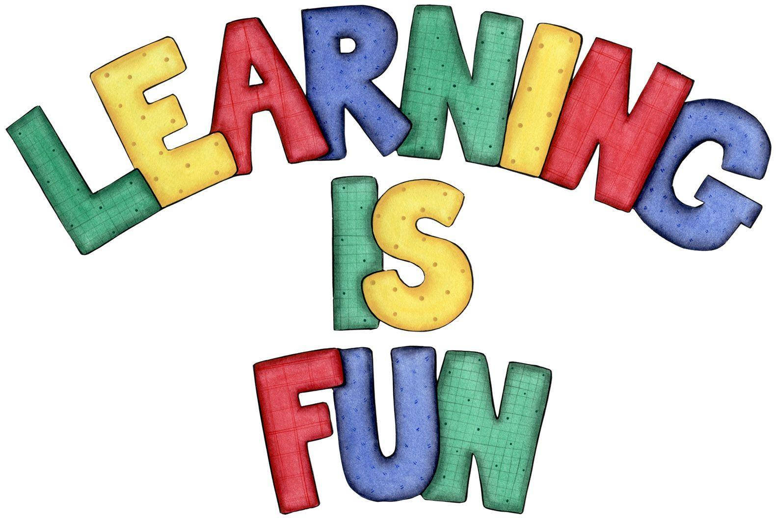 LEARNING IS FUN, colorful textured letters, playful 3D style, HD Desktop Wallpaper