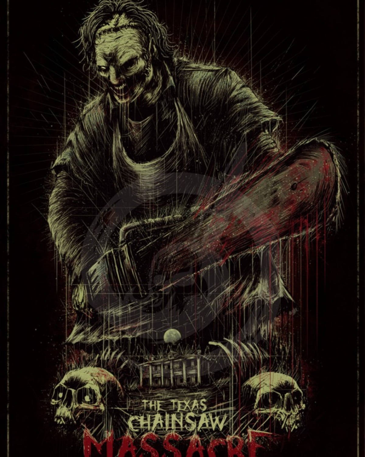 Leatherface, chainsaw, bloodied blade, HD Phone Wallpaper
