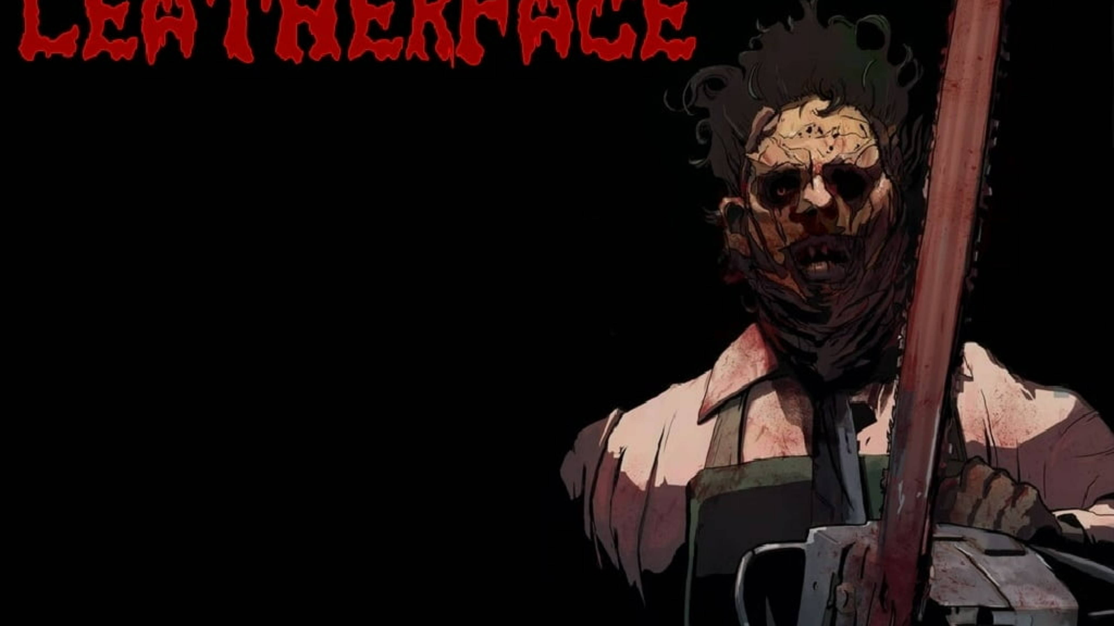Leatherface, chainsaw, bloodied face, 4K Desktop Wallpaper