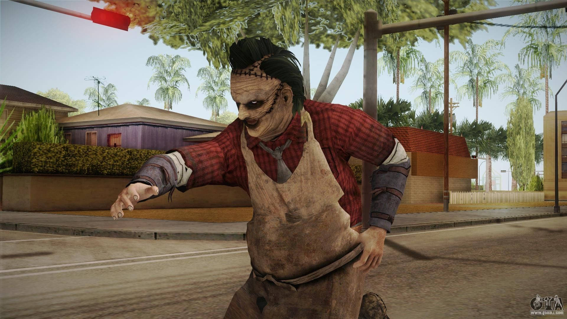 Leatherface, zombie, stained apron, Full HD Desktop Wallpaper