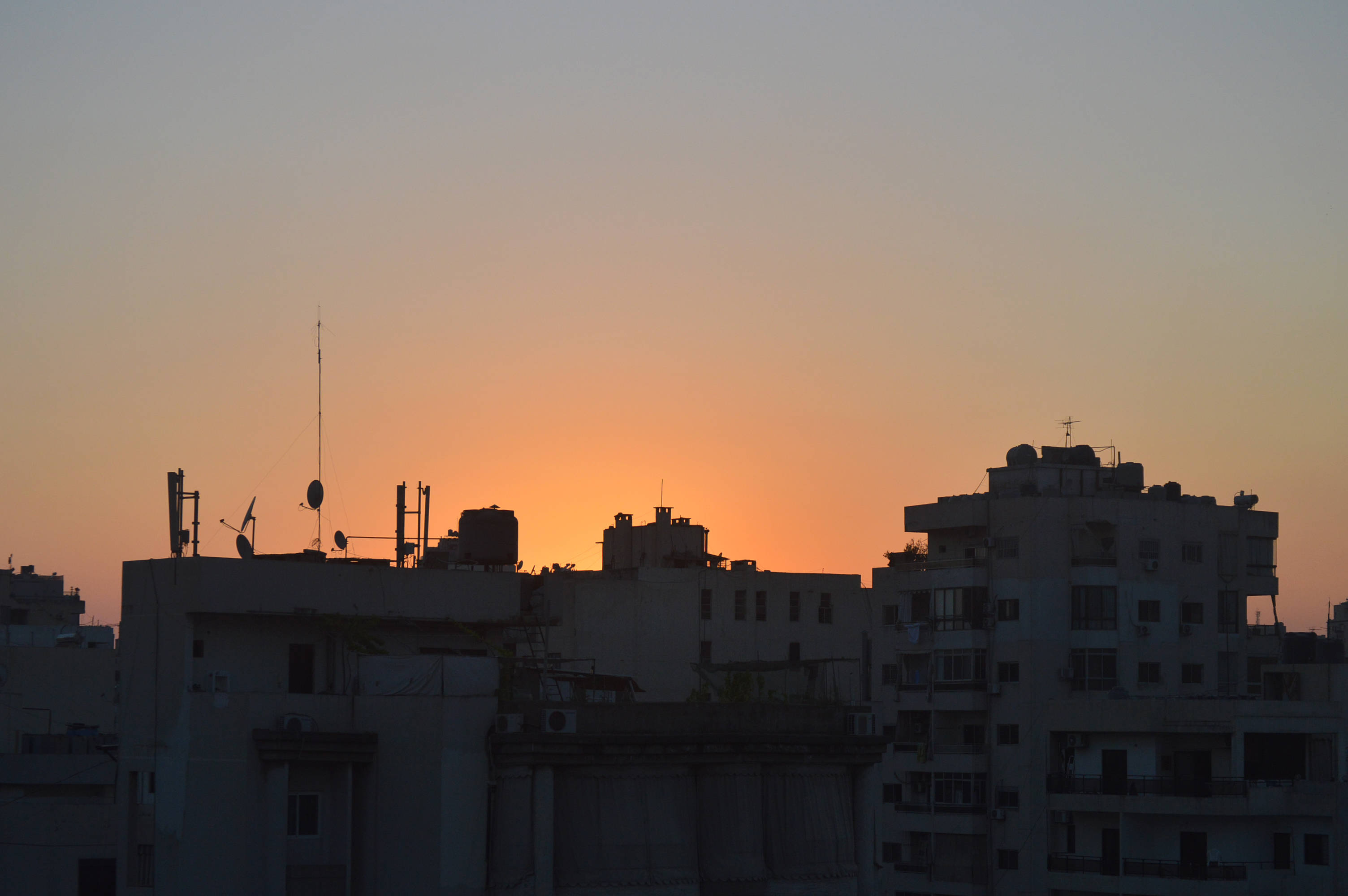 Lebanon, Sunset, Orange, 2K Desktop Wallpaper
