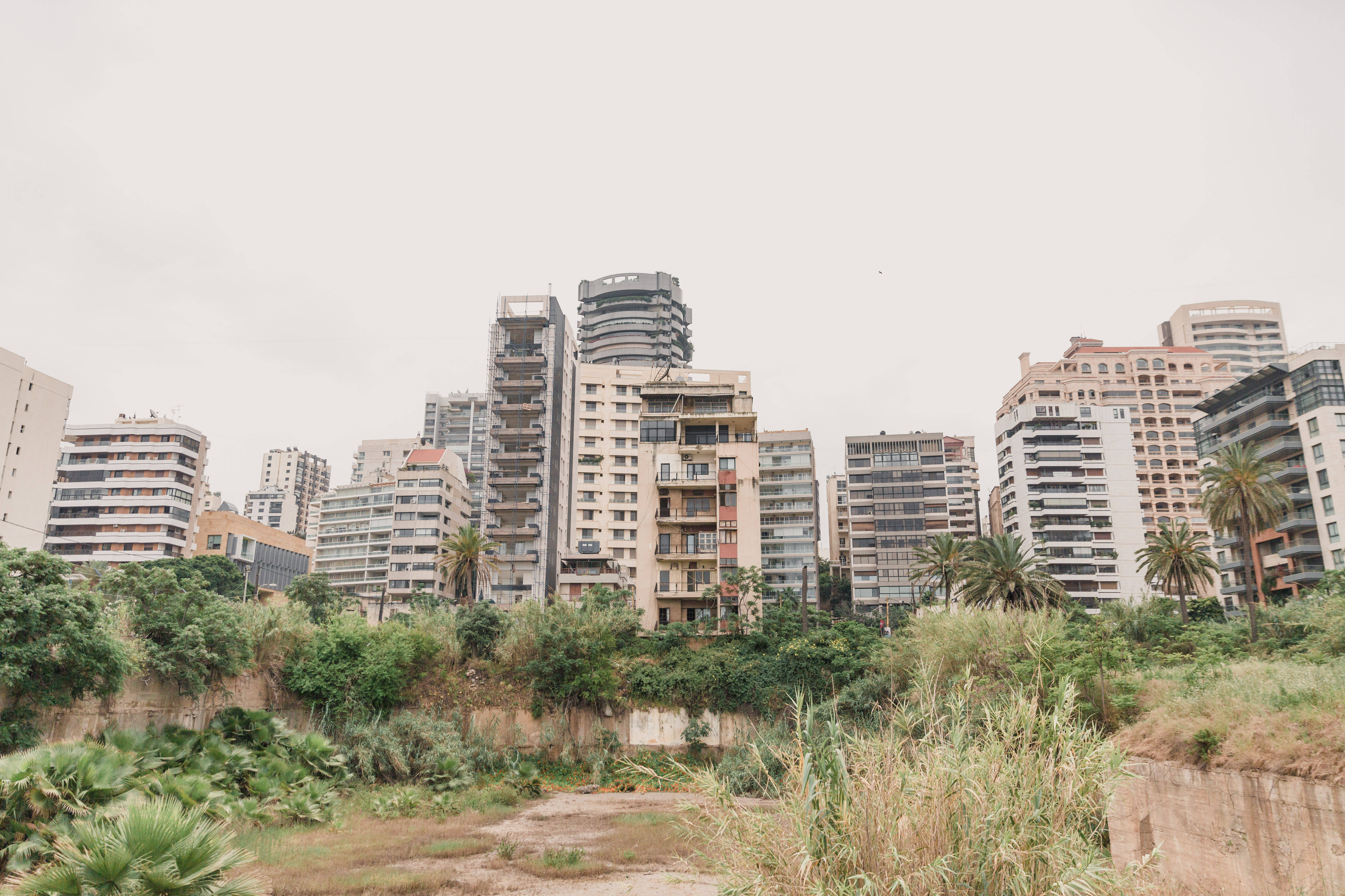 Lebanon, city buildings, overgrown vegetation, 5K Desktop Wallpaper