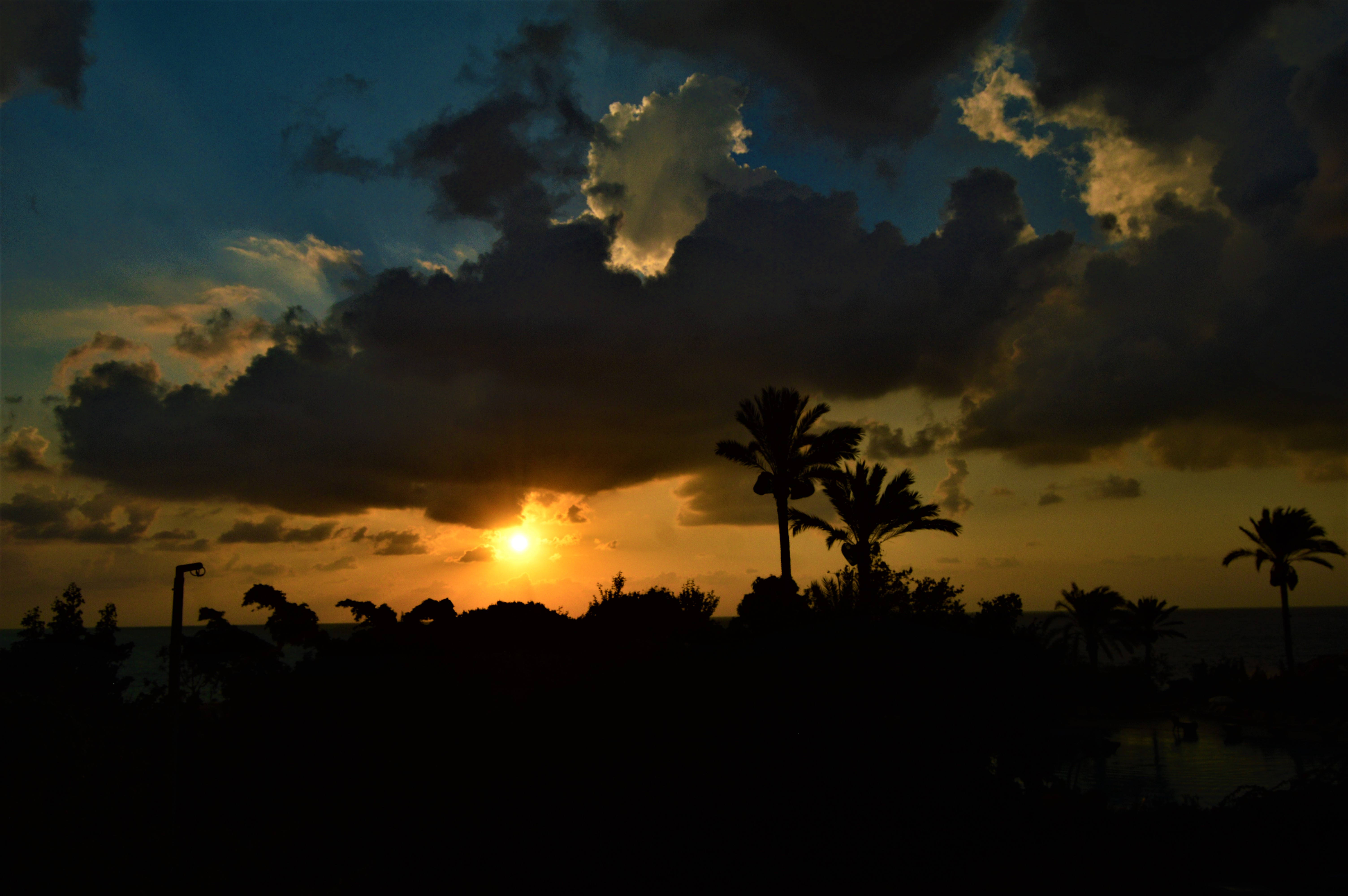 Lebanon, Sunset, Dark Clouds, 5K Desktop Wallpaper