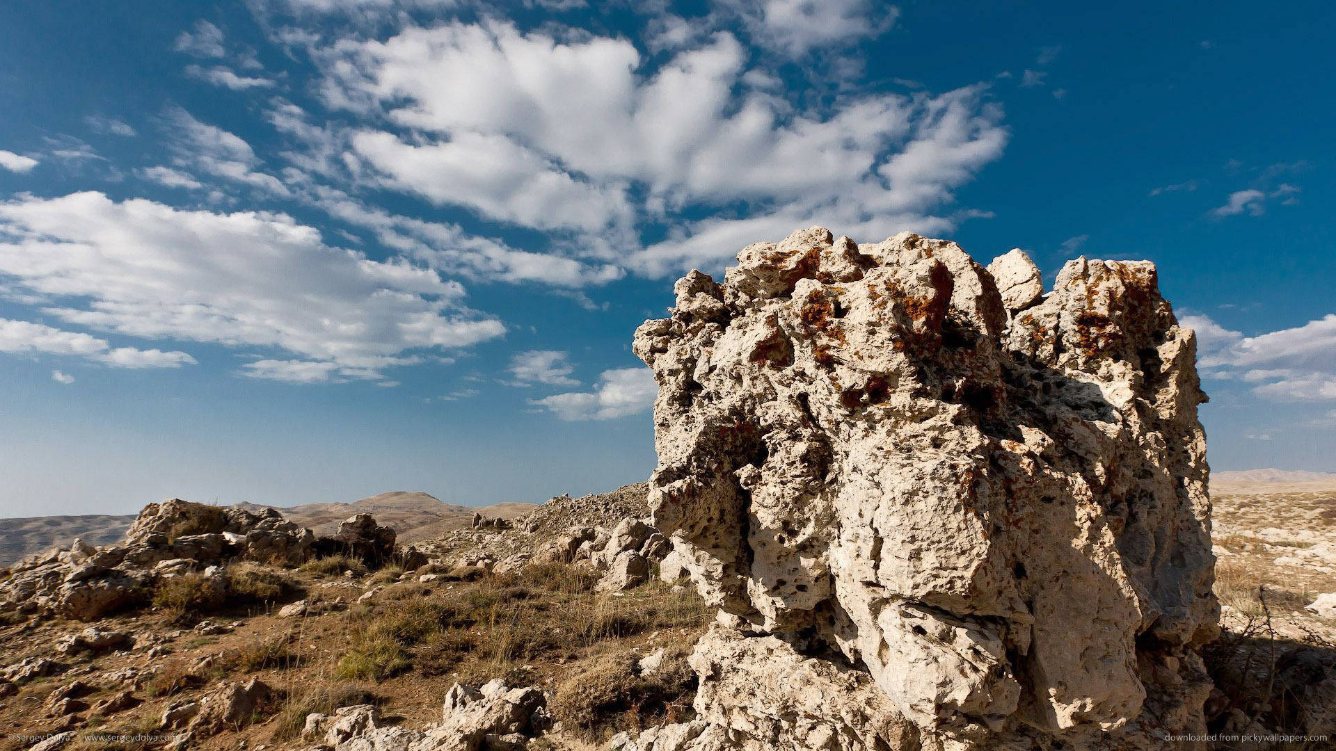Lebanon, rock formation, vibrant blue sky, Full HD Desktop Wallpaper