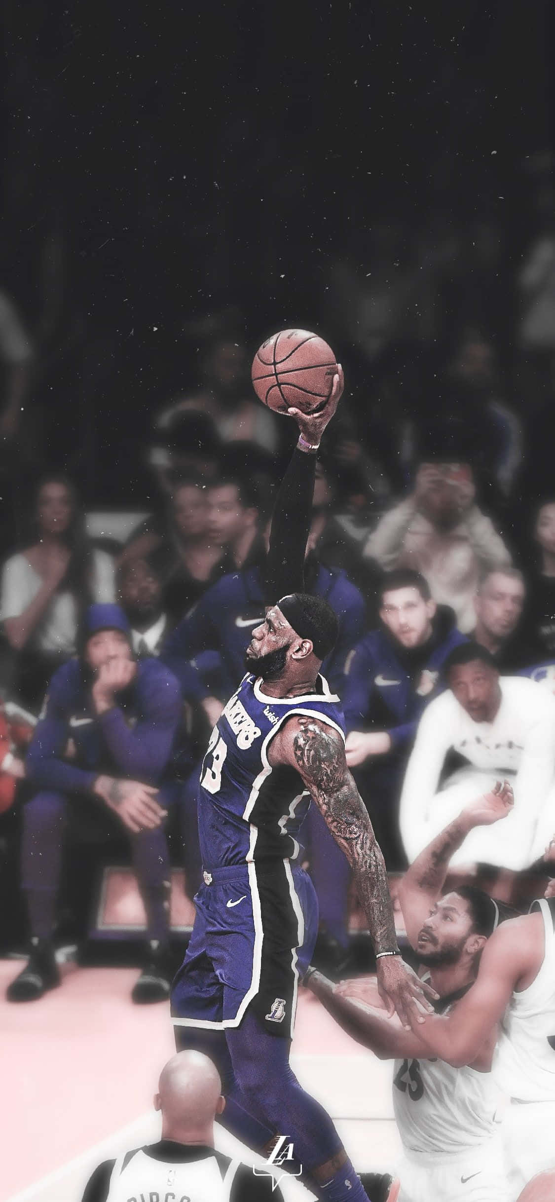 Lebron And Kobe, purple jersey, basketball player, Full HD Phone Wallpaper