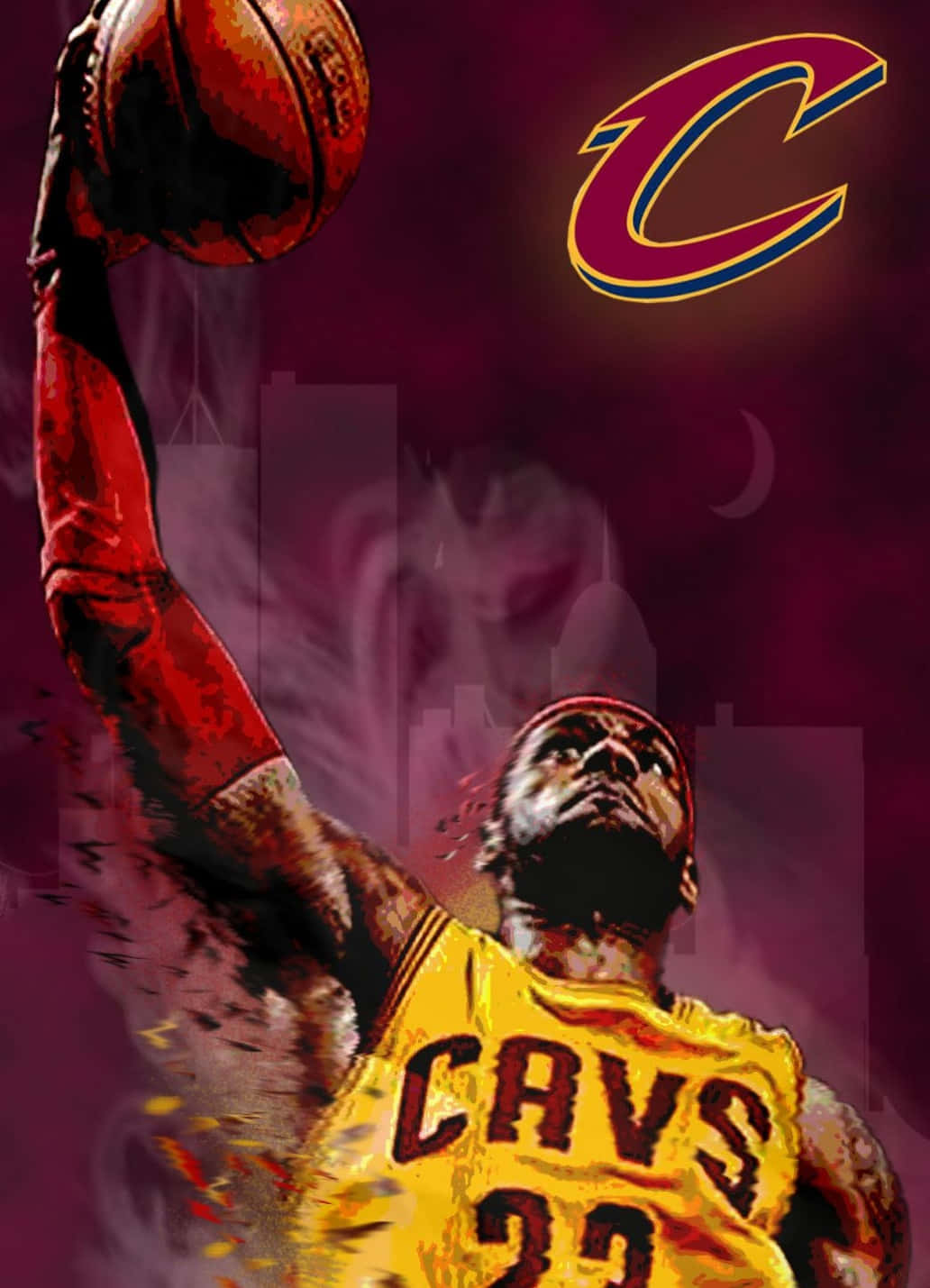 Lebron James, iPhone, yellow Cavs jersey, HD Phone Wallpaper