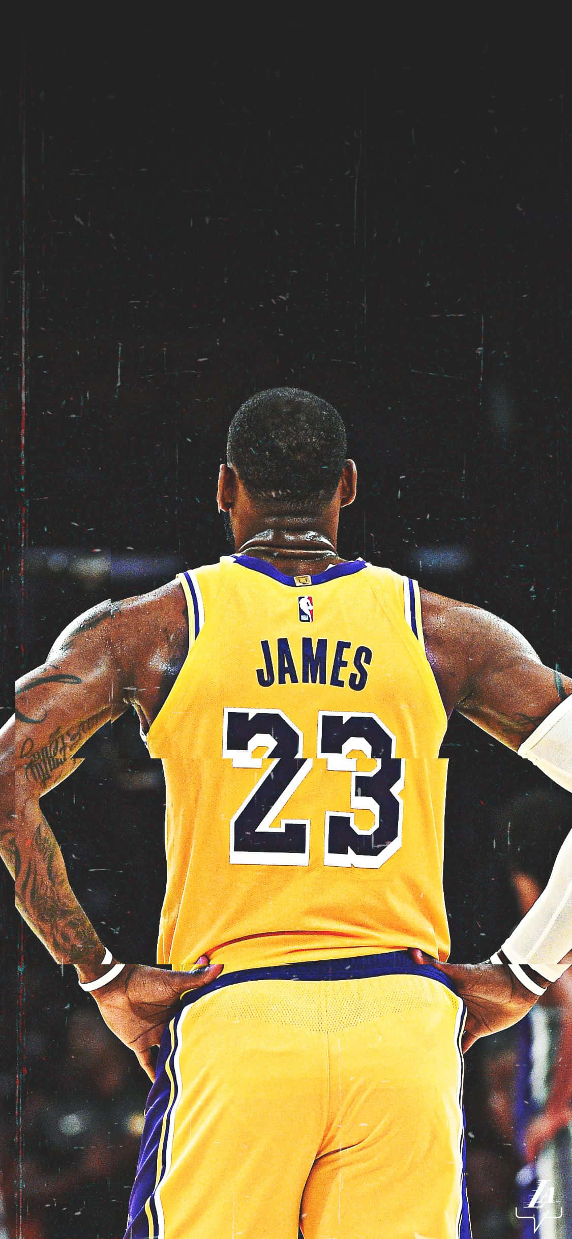 Lebron James, iPhone, yellow Lakers jersey, Full HD Phone Wallpaper