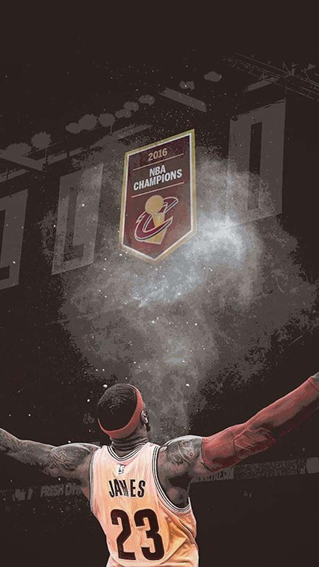 Lebron James, iPhone, 2016 NBA Champions banner, Full HD Phone Wallpaper