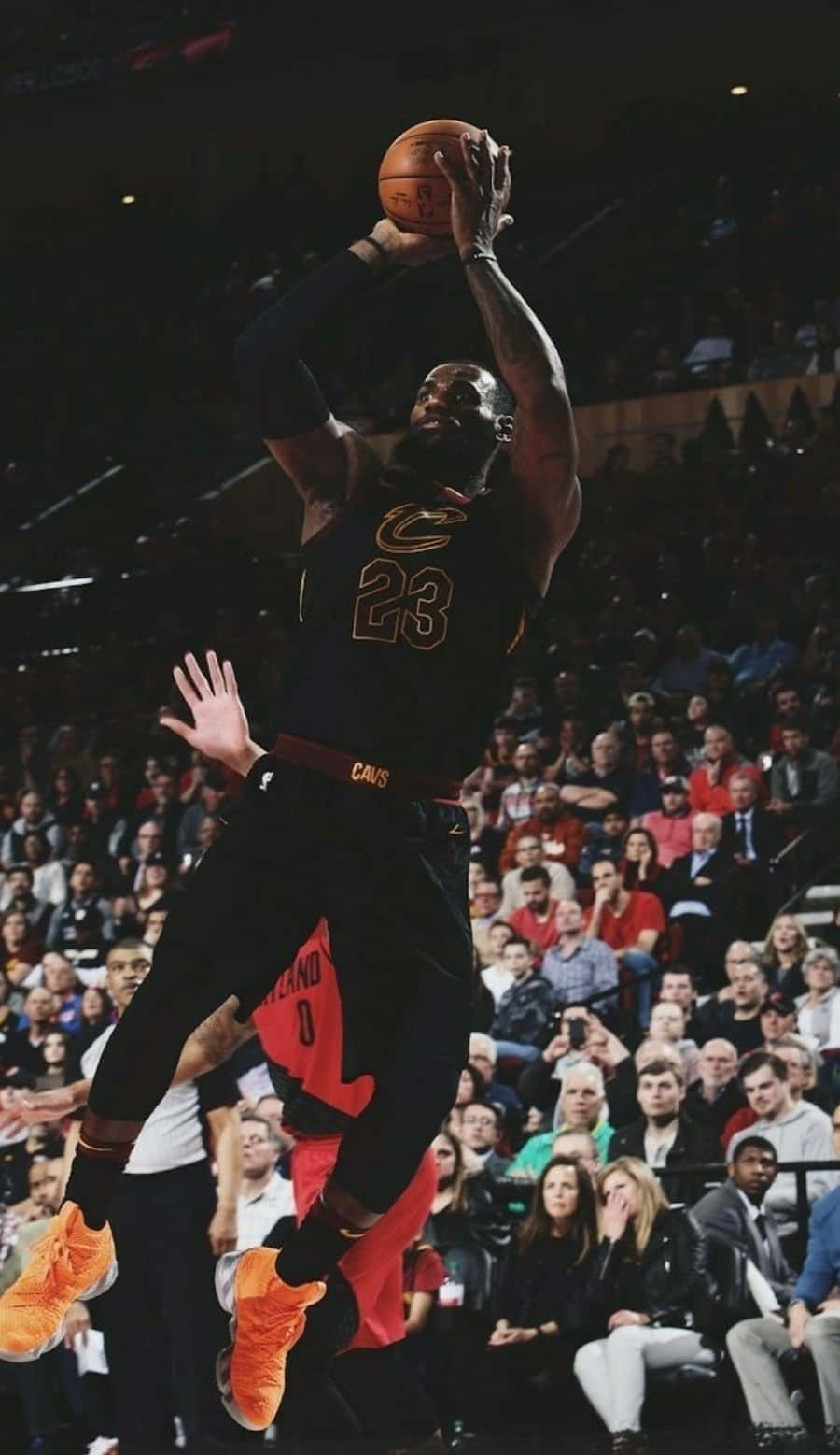 LeBron James, iPhone, black jersey, HD Phone Wallpaper