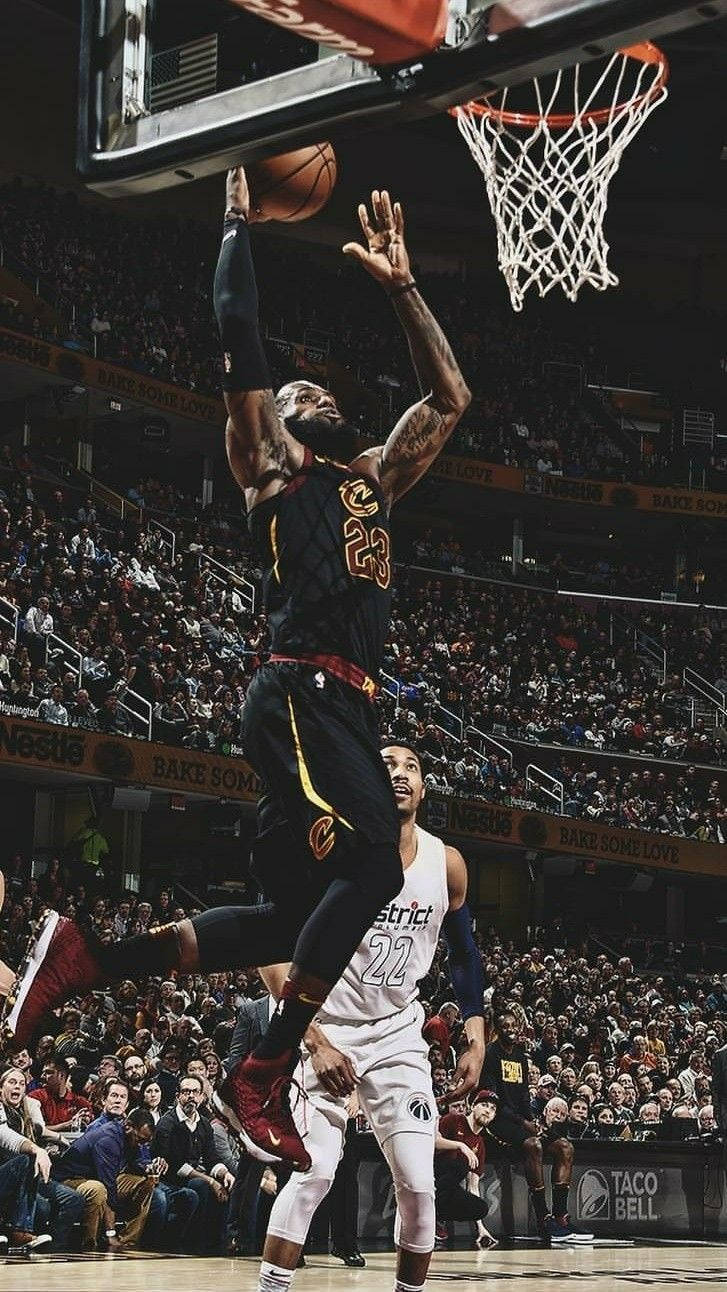 Lebron James, slam dunk, jersey 23, HD Phone Wallpaper