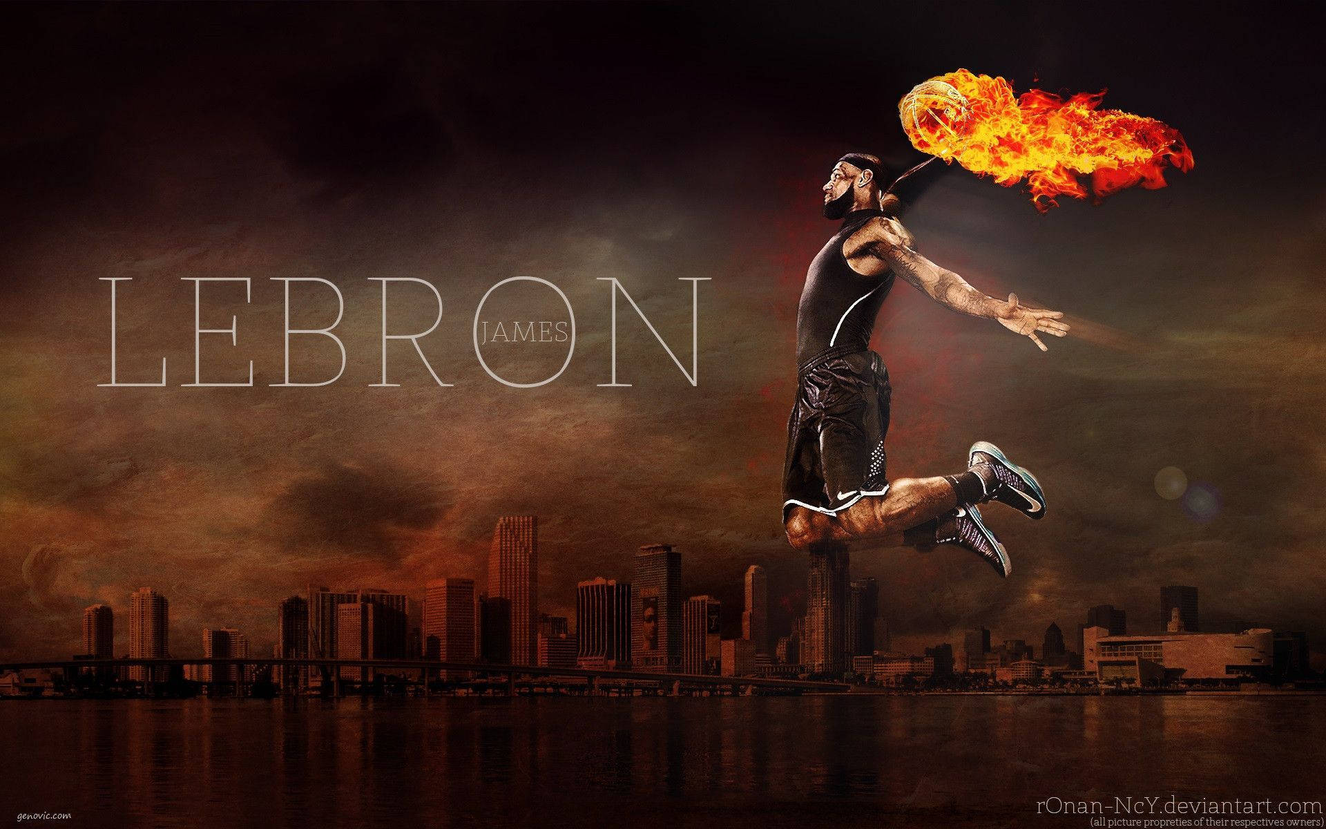 Lebron James, basketball, slam dunk, Full HD Desktop Wallpaper