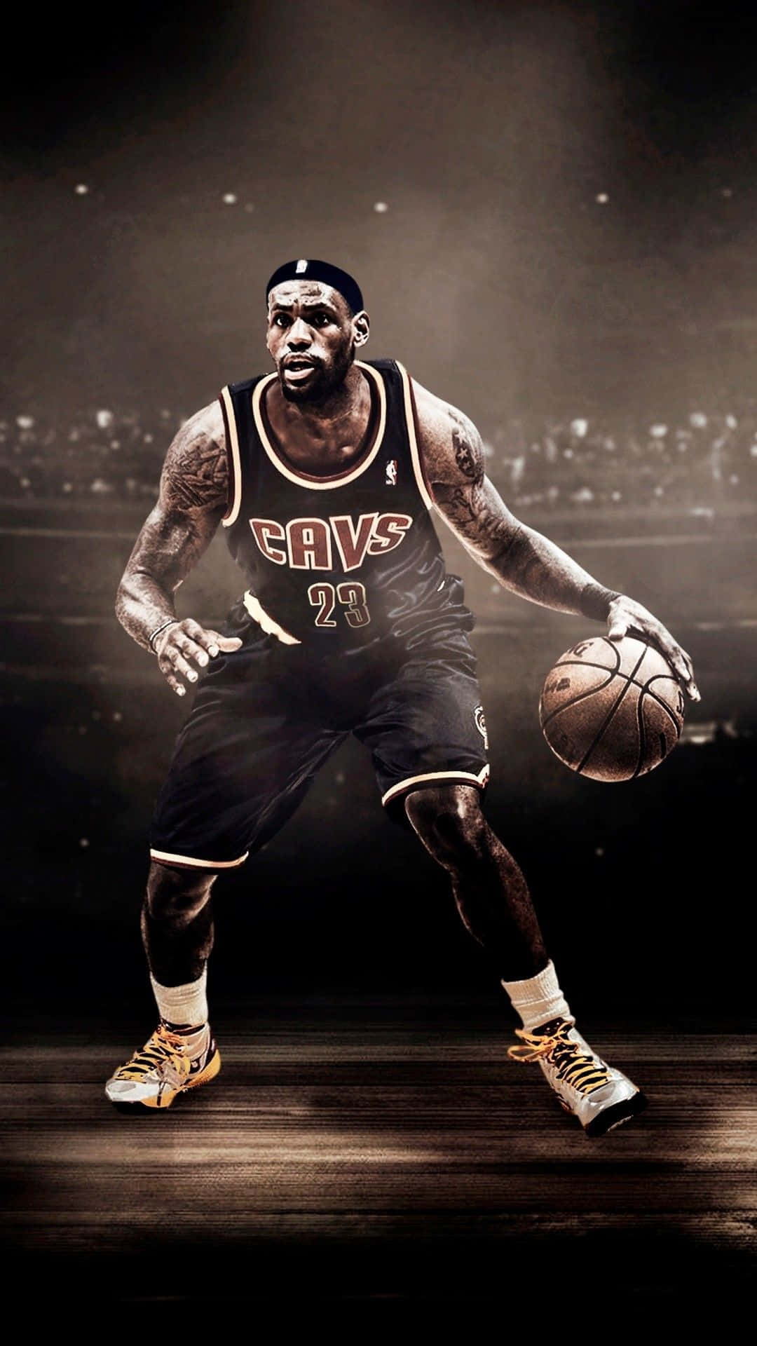 LeBron James, black Cavs jersey, basketball, Full HD Phone Wallpaper
