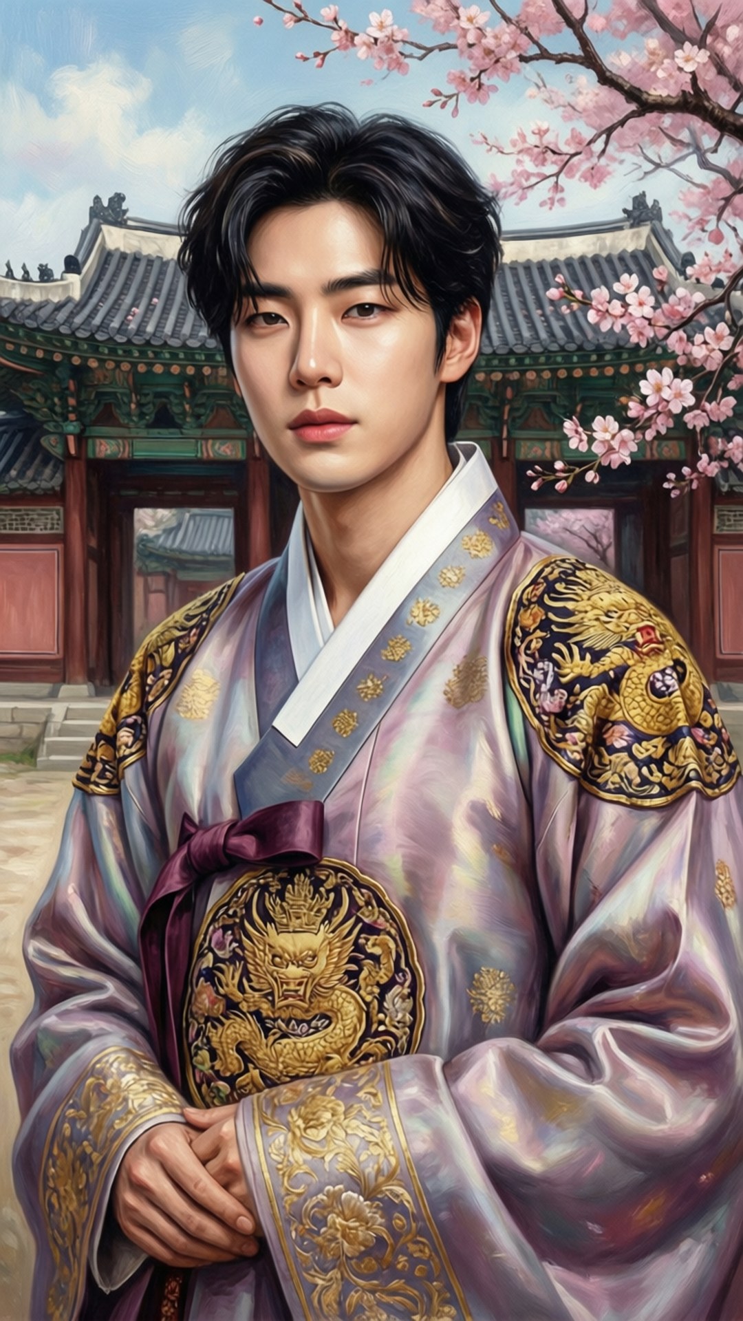 Lee Know, hanbok, traditional setting, Full HD Phone Wallpaper