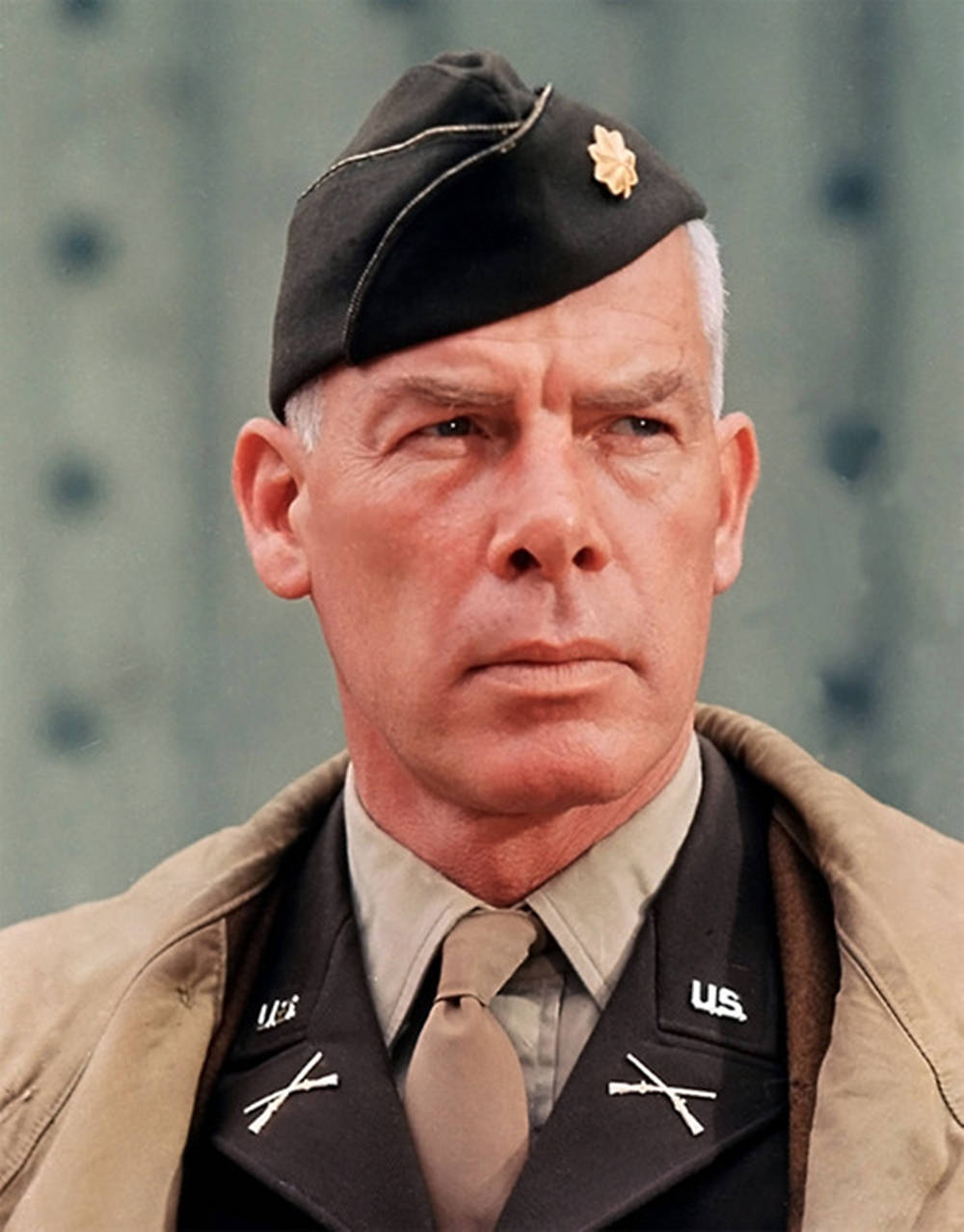 Lee Marvin, U.S. military uniform, beret, SD Phone Wallpaper