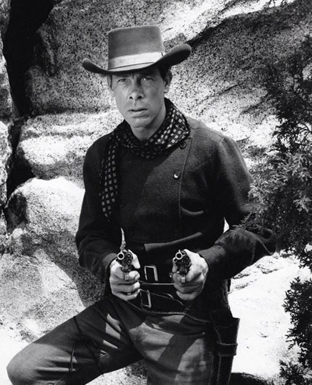 Lee Marvin, cowboy hat, bandana, SD Phone Wallpaper