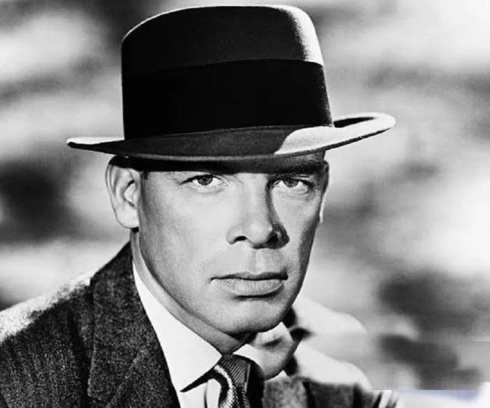 Lee Marvin, fedora, suit, SD Desktop Wallpaper
