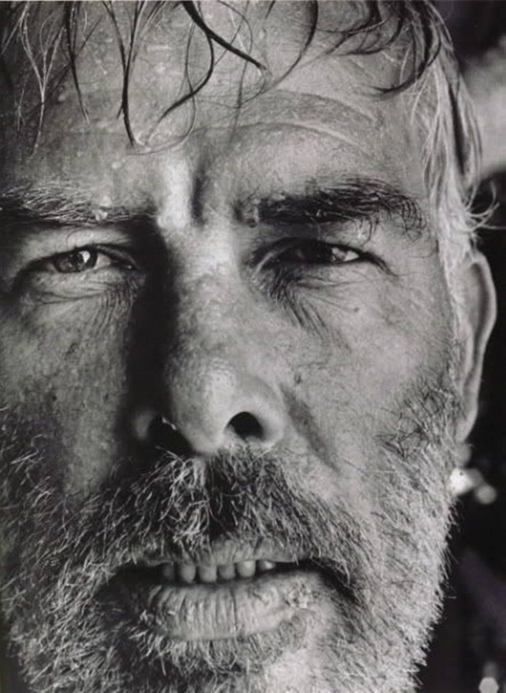 Lee Marvin, black and white, close-up portrait, HD Phone Wallpaper