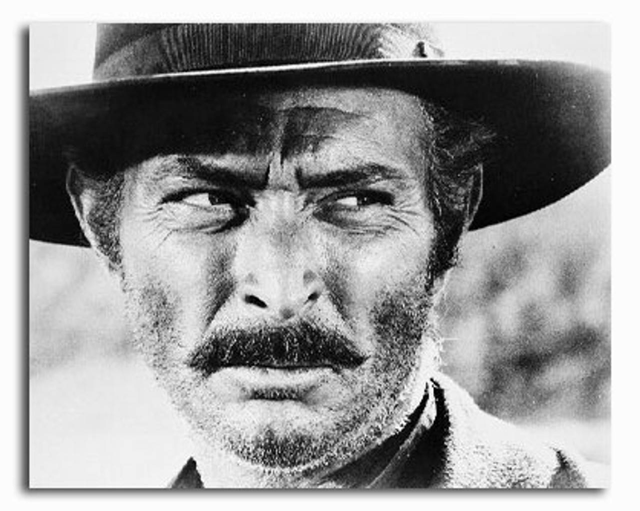 Lee Van Cleef, black and white, mustache, HD Desktop Wallpaper