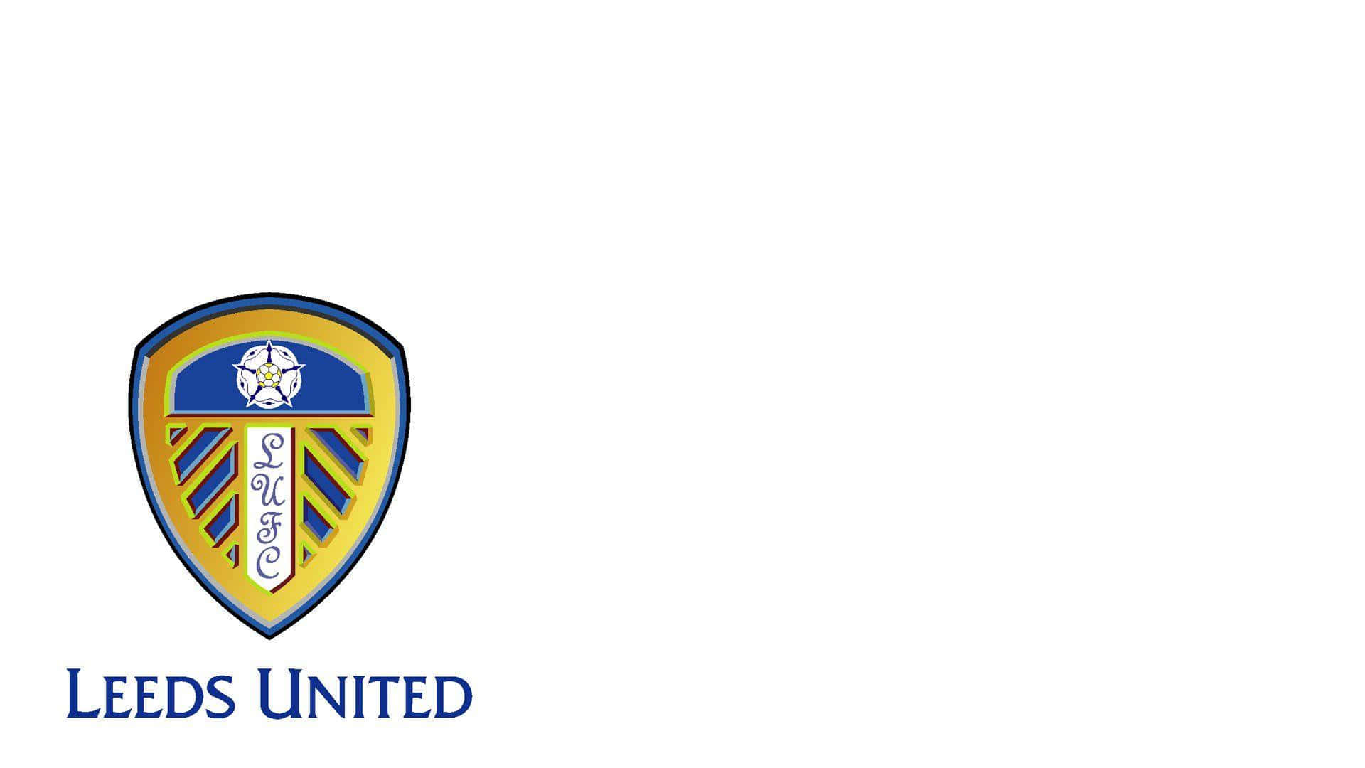 Leeds United, football club crest, blue and gold, Full HD Desktop Wallpaper
