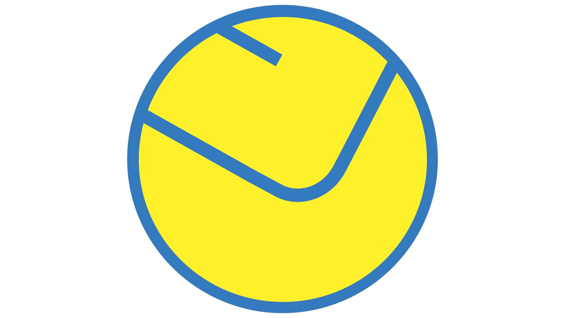 Leeds United, yellow circle, blue outline, Full HD Desktop Wallpaper