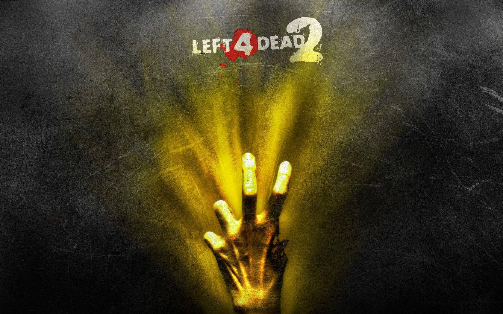 Left 4 Dead 2, glowing yellow hand, darkness, HD Desktop Wallpaper