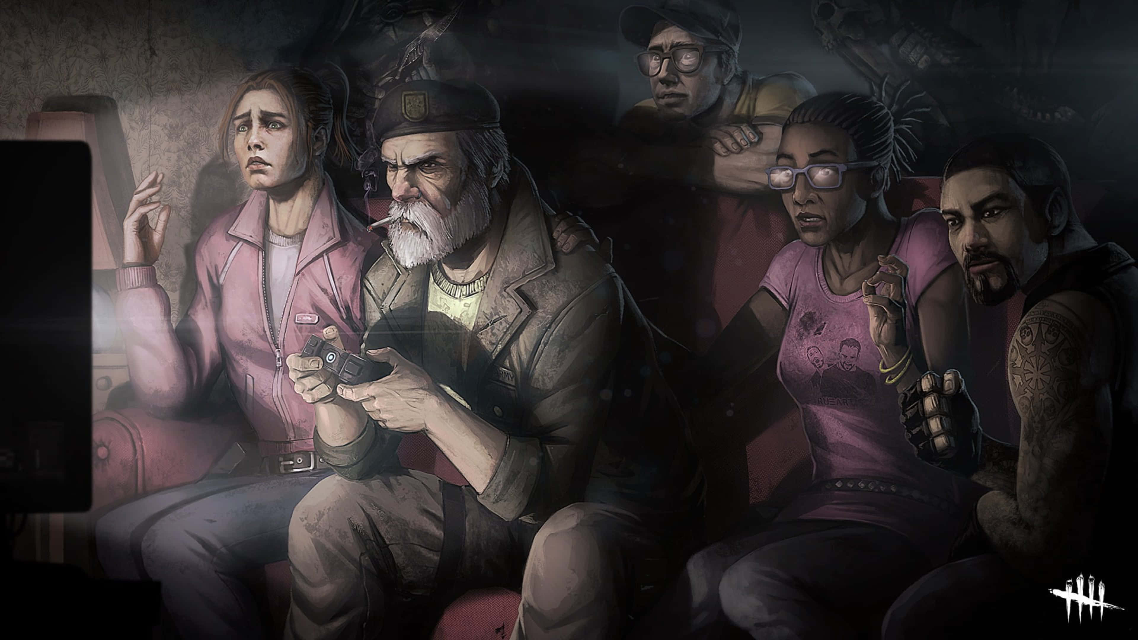 Left 4 Dead Characters, five survivors, dim light, 4K Desktop Wallpaper